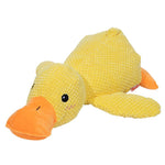 Canard en peluche gaufrée à couiner, trois tailles — coloris