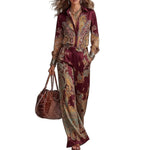Ensemble chemise et pantalon à motif cachemire