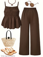 Ensemble 2 pièces — caraco froncé et pantalon large