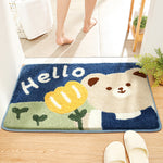 Tapis de bain floqué à motif animalier — coloris