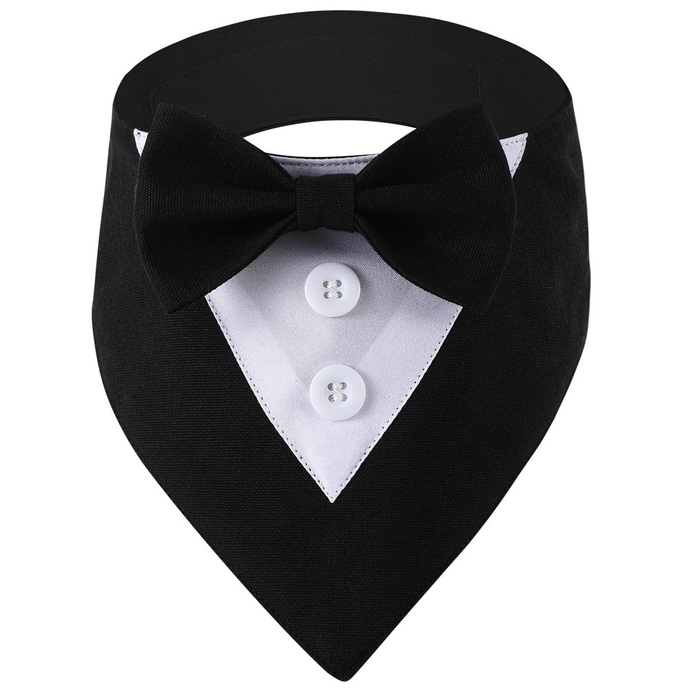 Bandana chien façon smoking — nœud papillon amovible — coloris
