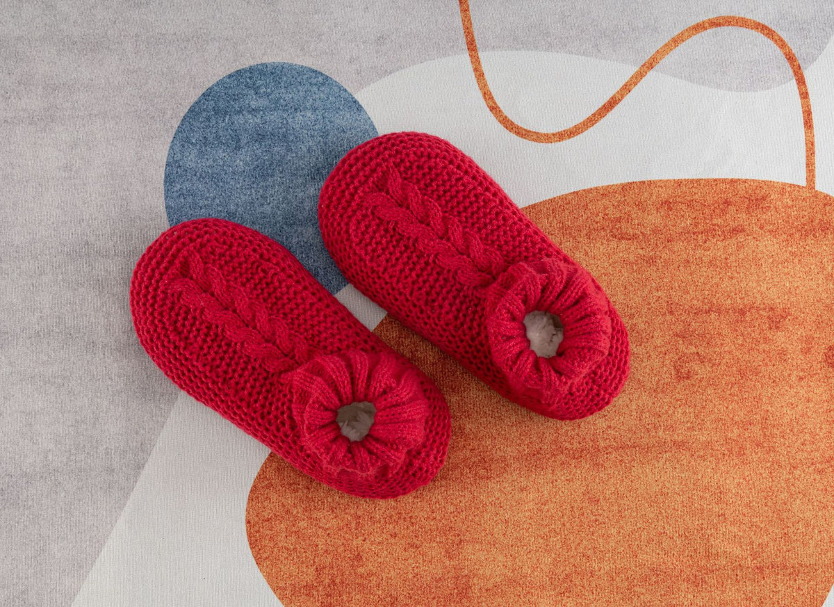 Chaussons homme en maille tricotée — semelle souple
