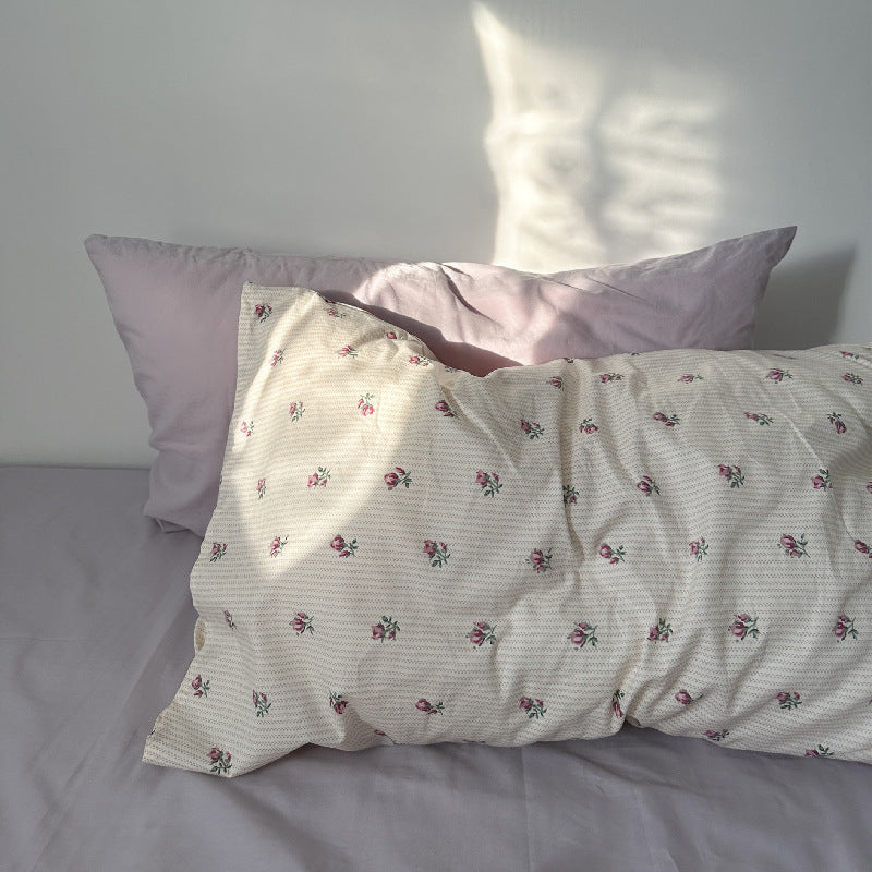 Taies d'oreiller en coton lavé — vendues par paire, 48 × 74  — coloris