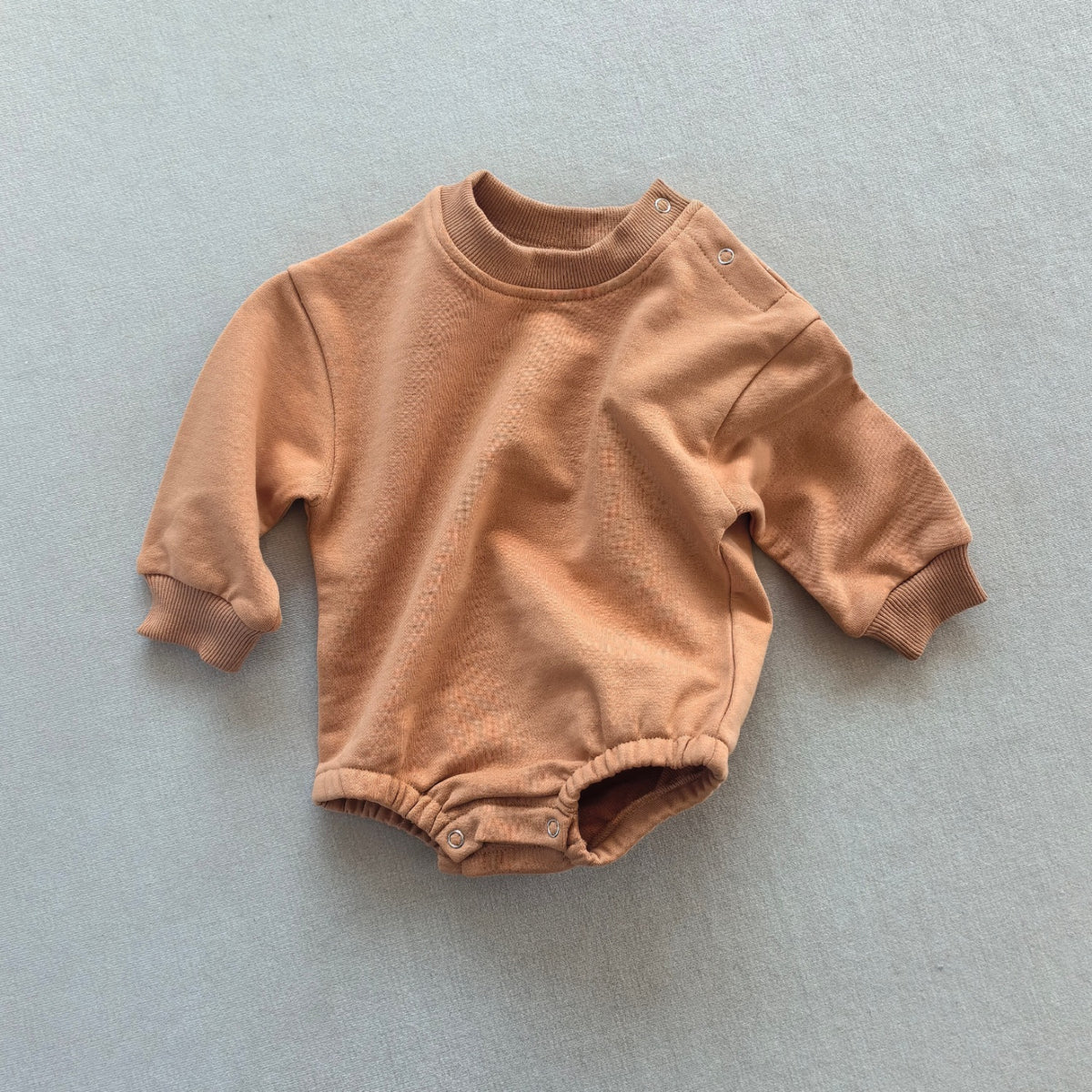 Combinaison bébé unie en coton — manches longues — coloris