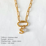 Collier lettre à personnaliser — initiale A à Z, acier inoxy — coloris
