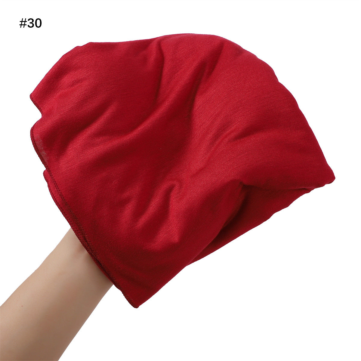 Turban en coton mercerisé grande taille — 33 coloris unis — coloris