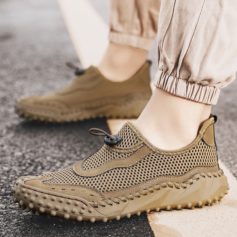 Chaussures homme en mesh respirant — à enfiler, semelle crantée