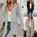 Veste longue à capuche, poches zippées