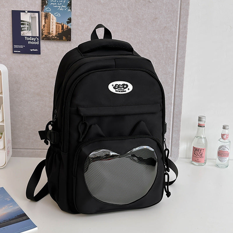 Sac à dos écolier à badges — avec ou sans breloque — coloris