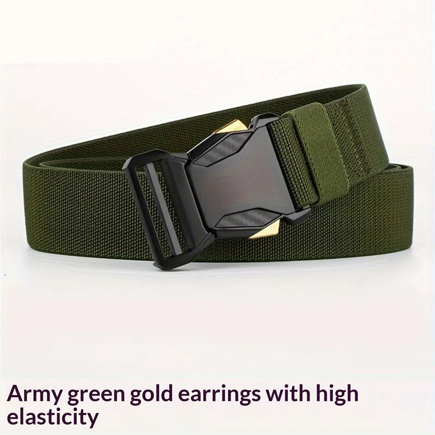 Ceinture homme en toile — boucle à cliquet, longueur ajustable