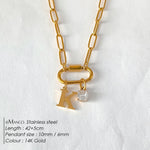 Collier lettre à personnaliser — initiale A à Z, acier inoxy — coloris