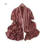 Châle d'été uni — tissage respirant, 15 coloris — coloris