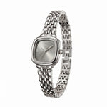 Montre femme coussin à bracelet acier fin