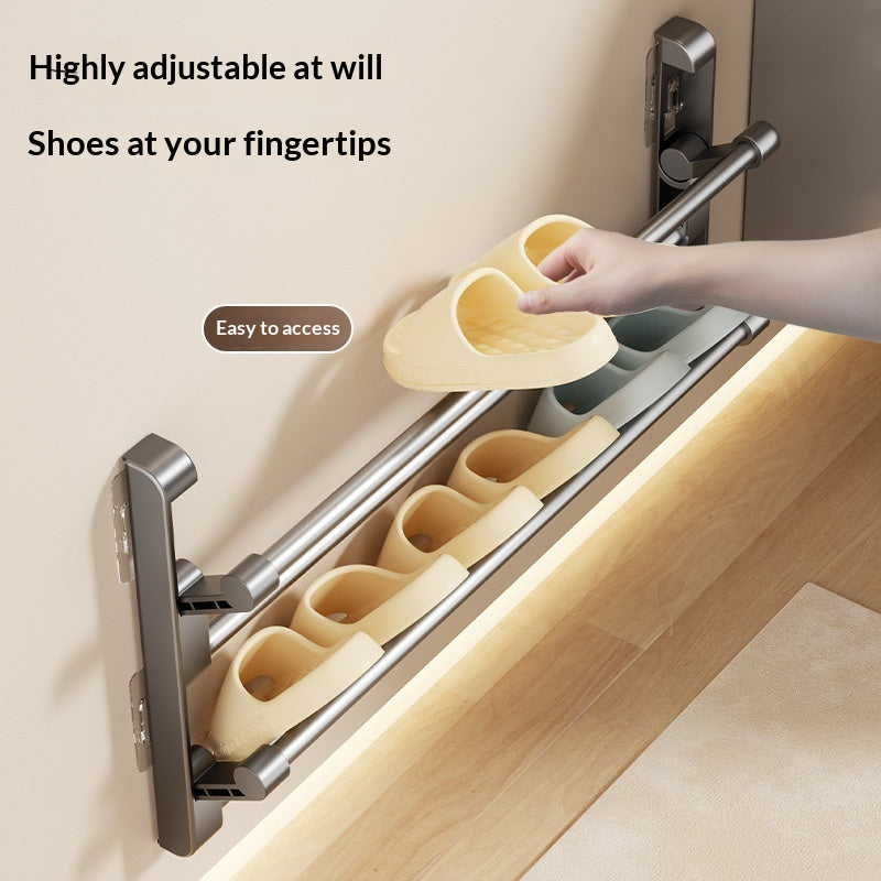 Étagère à chaussons murale sans perçage — 30 cm