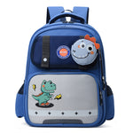 Cartable primaire à écusson animal — lapin ou dinosaure — coloris