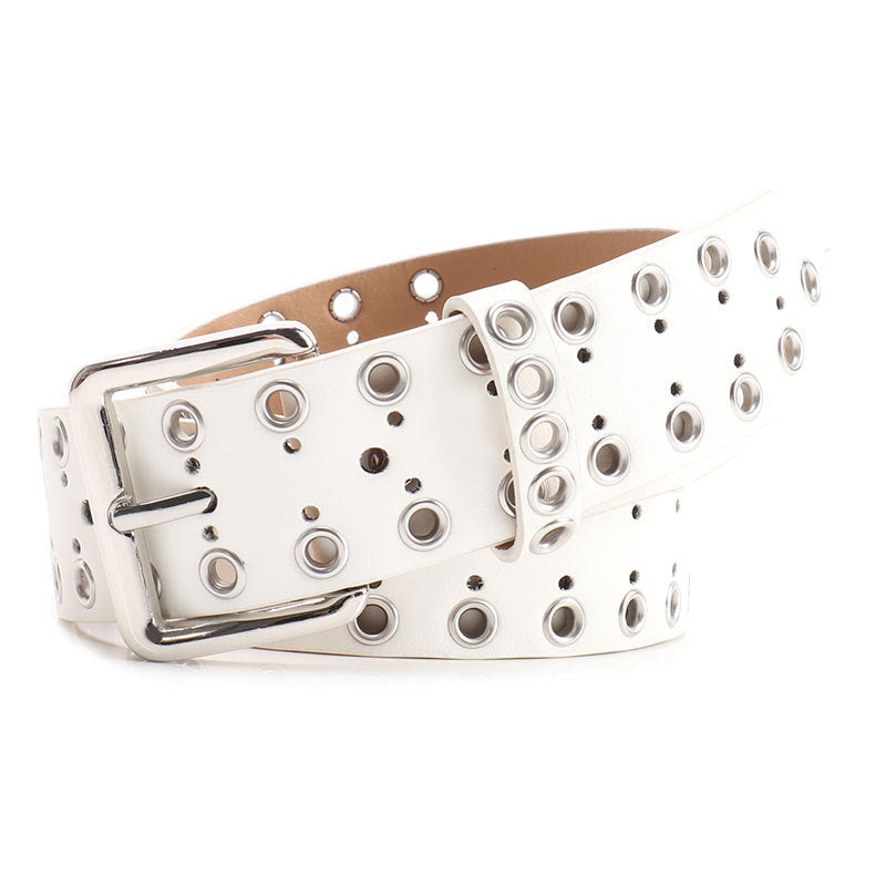 Ceinture à œillets pour jean — motif ajouré — coloris