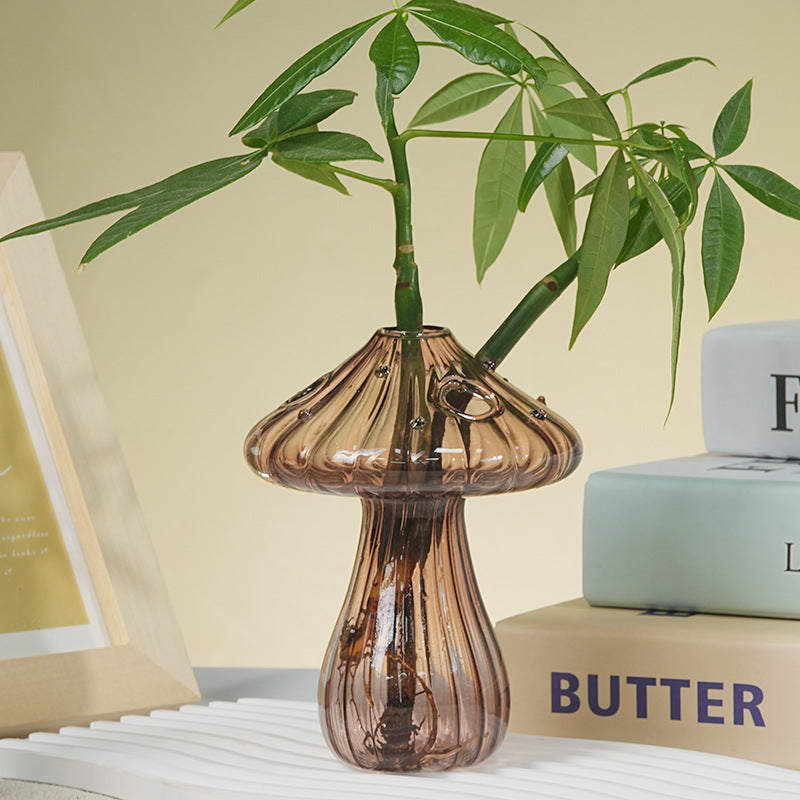 Vase champignon en verre borosilicate soufflé — coloris