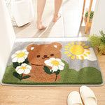 Tapis de bain floqué à motif animalier