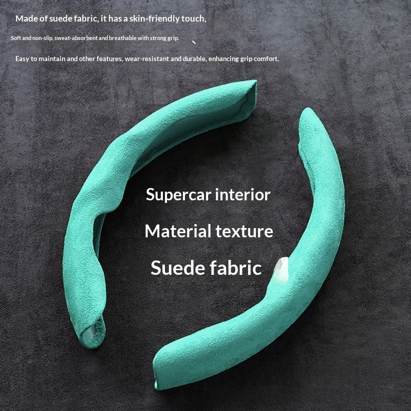 Housse de volant en daim synthétique — absorbe la transpiration, 38 cm