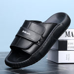 Sandales homme en cuir — semelle crantée, brides réglables