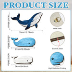 Décorations murales en bois — baleines, 35, 27 et 24 cm