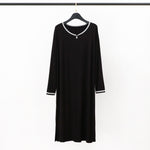 Peignoir long sous le genou — tombé souple — coloris
