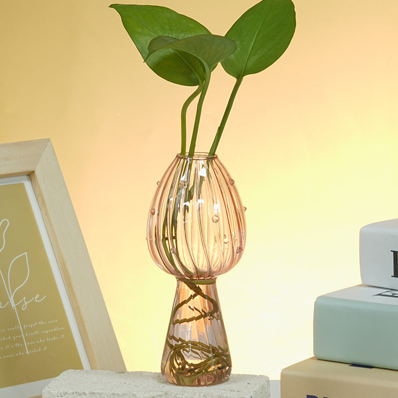 Vase champignon en verre borosilicate soufflé — coloris