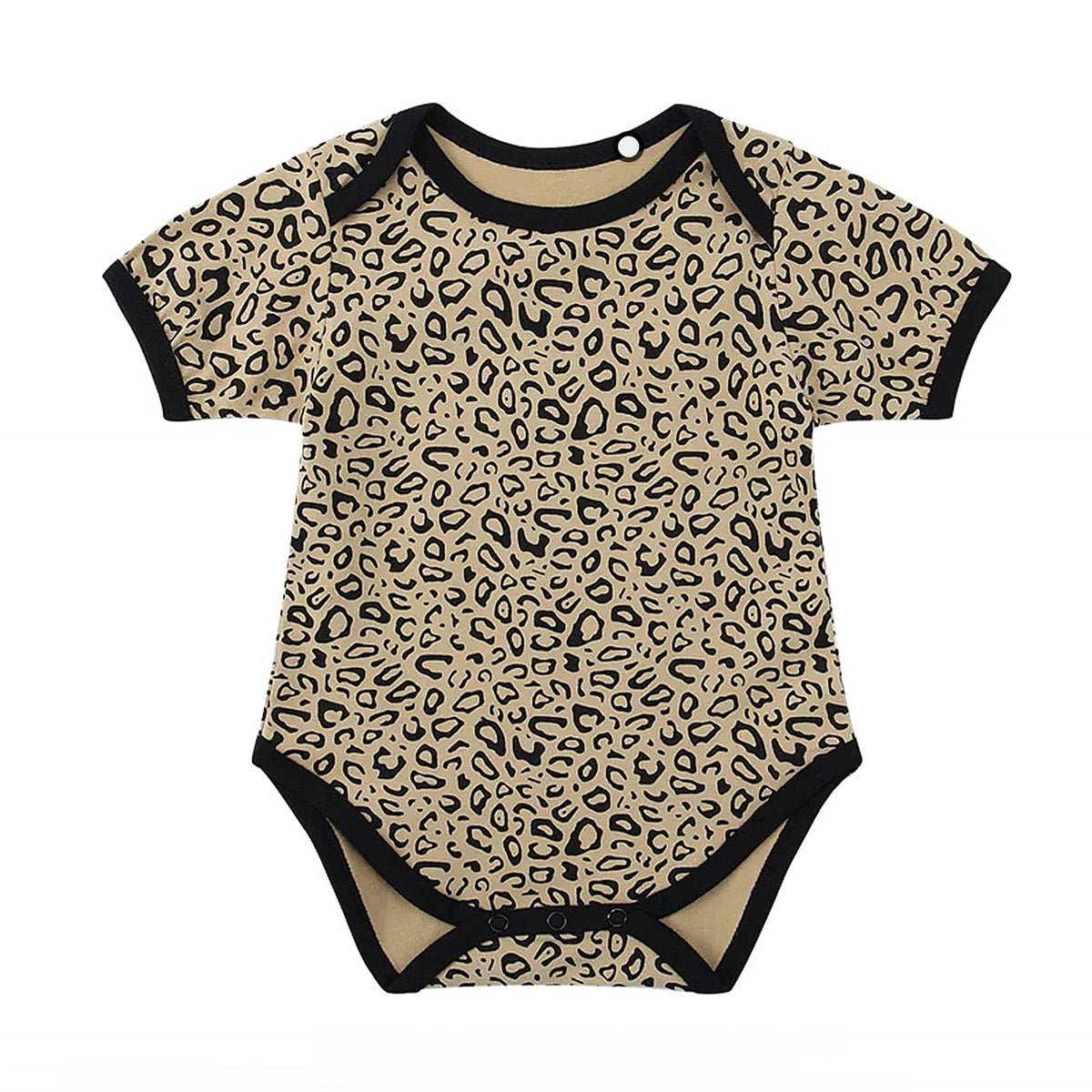 Combinaison bébé manches courtes — imprimé léopard