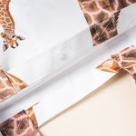 Cabas tressé imperméable à motif girafe