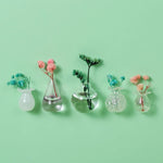 Mini vases magnétiques en céramique, lot de cinq — coloris