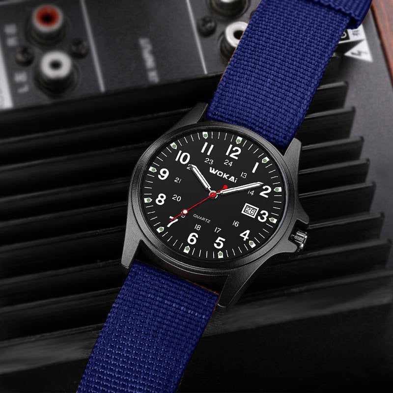 Montre homme militaire à bracelet nylon