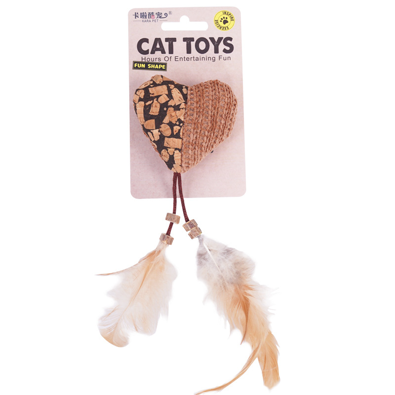 Canne à pêche pour chat à plumes, figurine au choix — coloris