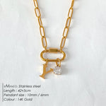 Collier lettre à personnaliser — initiale A à Z, acier inoxy — coloris