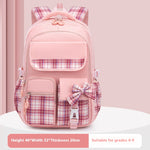 Cartable à carreaux et nœud — petit ou grand format — coloris