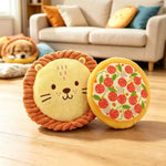 Disque en peluche pour chien — couineur et papier froissant
