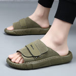 Sandales homme en cuir — semelle crantée, brides réglables