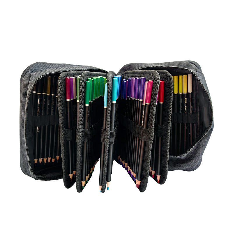 Crayons de couleur à l’huile — 120 teintes et trousse de rangement
