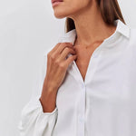 Chemise à manches ballon, poignets boutonnés