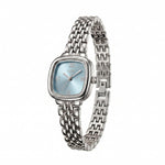 Montre femme coussin à bracelet acier fin — coloris