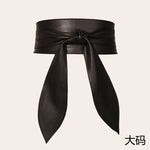 Ceinture large à nouer, longs pans en ruban — coloris
