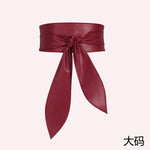 Ceinture large à nouer, longs pans en ruban — coloris
