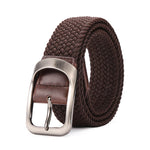 Ceinture tressée élastique homme à boucle ardillon