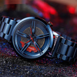 Montre homme à cadran jante ajourée