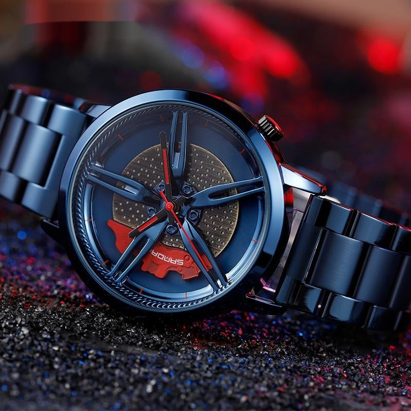 Montre homme à cadran jante ajourée