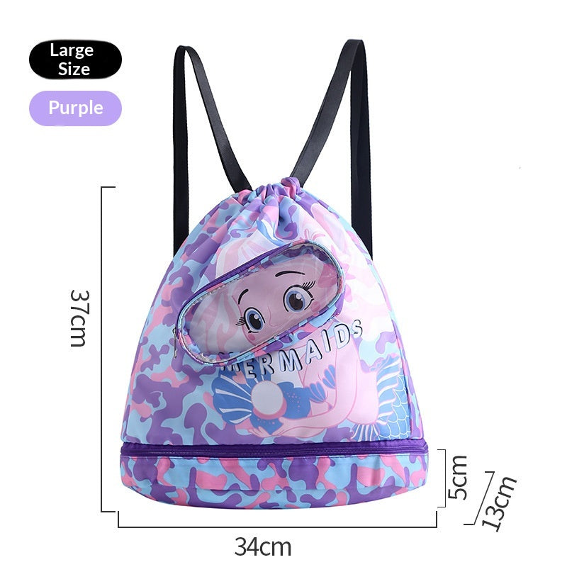 Sac de piscine enfant étanche — compartiment sec et humide s — coloris