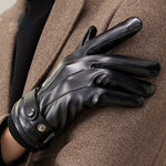 Gants homme doublés polaire — coupe-vent, taille unique