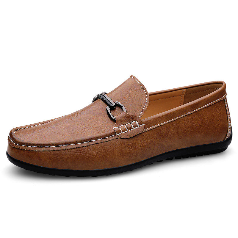 Mocassins homme à mors métallique — semelle souple à picots