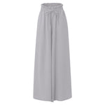 Jupe-culotte longue à taille élastique et cordon