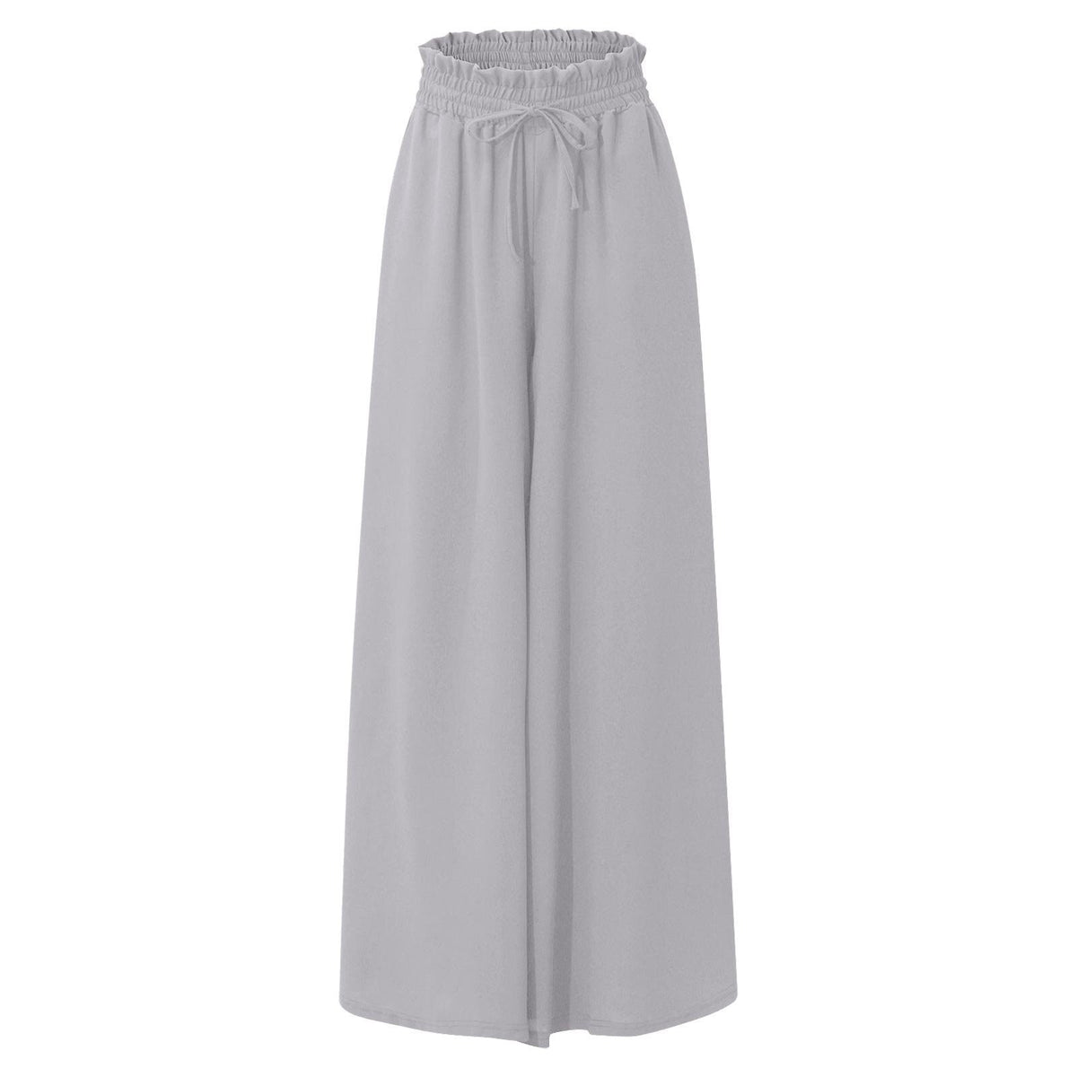 Jupe-culotte longue à taille élastique et cordon
