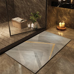 Tapis de bain à séchage rapide — motifs contemporains — coloris